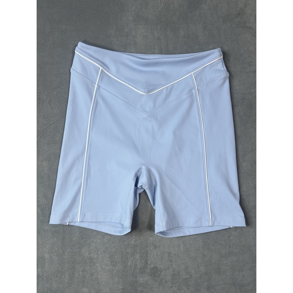 YLLW The Label Soul Blue Christopher Contour Shorts Women's Size Medium Stretch